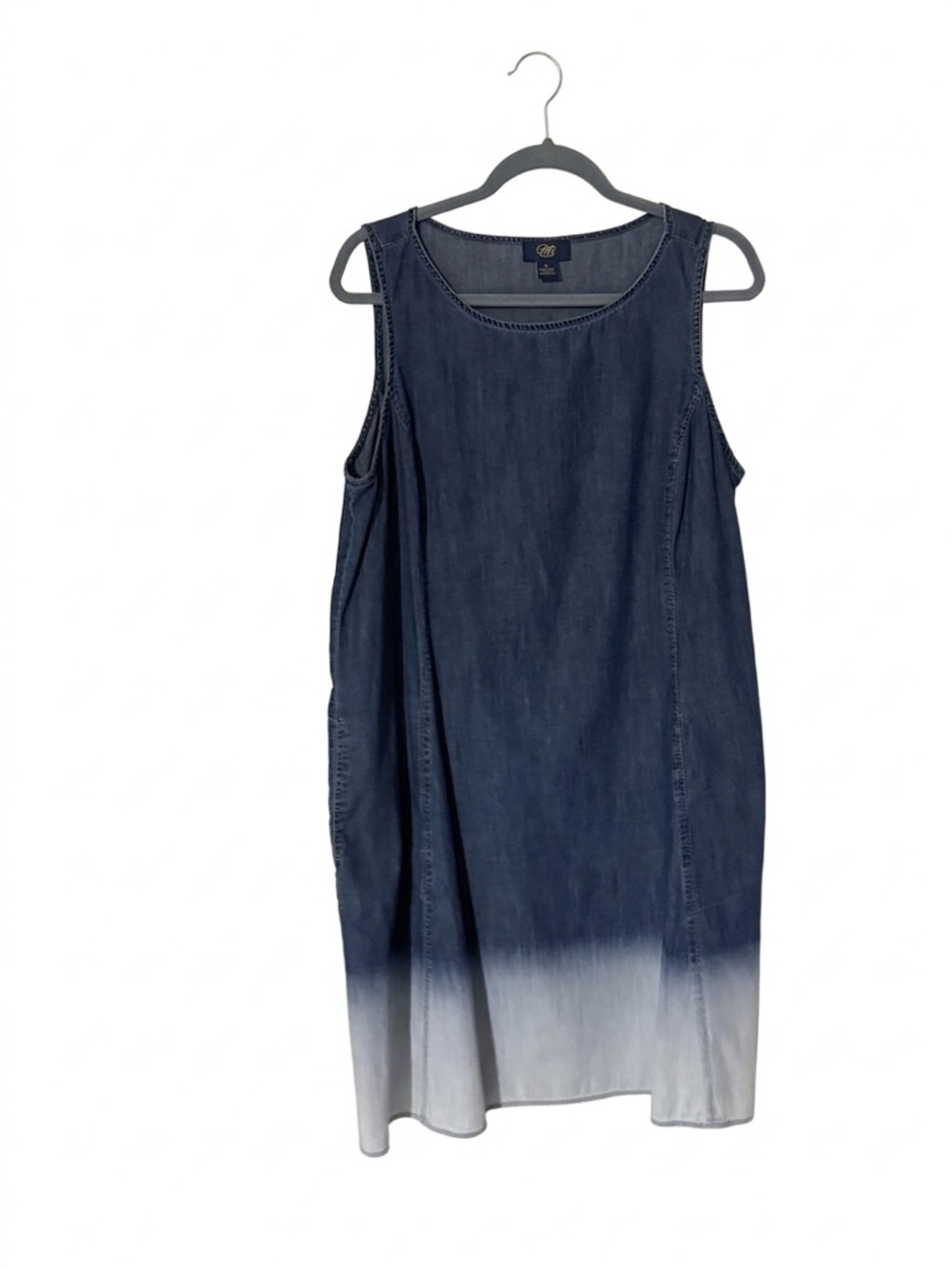 J. Jill Sleeveless Indigo Dip-Dye Denim Dress (L)